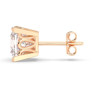 REYES Luxury Fine Jewelry Elegant Design 925 Sterling <b>Silver</b> HPHT CVD Lab Grown Diamond Screw <b>Back</b> Stud <b>Earrings</b> For Women - Product Image 4