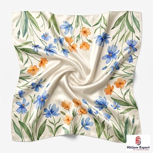 Lightweight Soft Womens Square <b>Scarf</b> Premium Fabric OEM ODM Manufacturer Mauritius Custom Fabric Products Stylish Fashion Access - Product Image 4