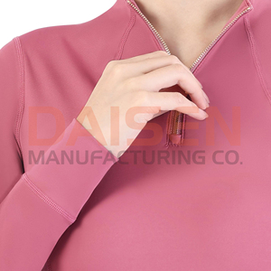 Women Equestrian <b>Base</b> <b>Layer</b> <b>Long</b> <b>Sleeve</b> Stretch Horse Riding Shirt Wholesale Custom Logo High Quality OEM Supply - Product Image 3