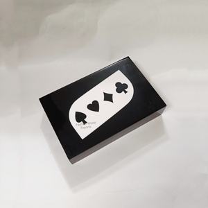 กล่องเก็บไพ่ไม้สีดำทำมือ พร้อมช่องแบ่งสำหรับจัดเก็บ กล่องจัดระเบียบไพ่สุดหรูสำหรับชุดโป๊กเกอร์ - Product Image 4