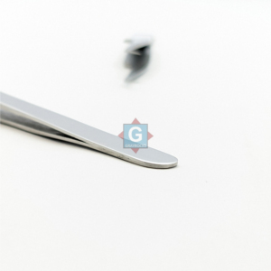 Pinzas para Extensión de Pestañas Hechas a Mano de Alta Calidad, Antiestáticas, con Punta Curva de Acero Inoxidable y Punta Recta, en Color Gris - Product Image 6