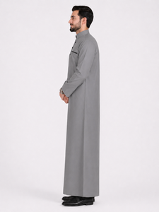 2026 New Private Label Bulk Order Cross Border Trade Long Polyester Turbans Middle Eastern <b>Men</b> Casual Wears Clothing - Product Image 2