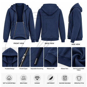 Sudadera con Capucha para Mujer de Alta Calidad, Nueva Llegada, Sudadera de Felpa de Algodón Suave, Talla Grande, Sudadera Cómoda y Transpirable para Invierno - Product Image 6