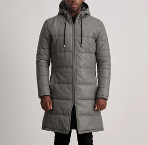 Veste en cuir décontractée unisexe, polyester/coton, imperméable, coupe-vent, long manteau, design simple, printemps, automne, hiver, grande taille - Product Image 1