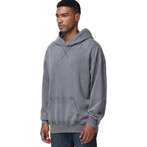 Sudadera con Capucha Oversize para Hombre, Lavado Ácido, Bordada, Estilo Urbano, Informal, para Gimnasio, de Algodón Pesado 100%, Invierno, Estampado Personalizado - Product Image 5