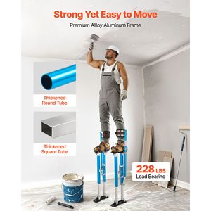 Pali per Cartongesso Regolabili in Alluminio 24.2-40.3 Pollici Capacità 228 Libbre Piedini in Gomma Antiscivolo Doppia Molla - Product Image 5