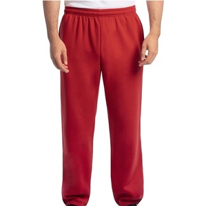 Pantalon de survêtement en molleton rouge pour homme, taille élastique, décontracté, avec poches latérales, pour l'automne, vente en gros - Product Image 4