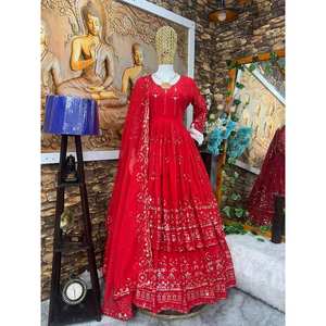 Vestidos de Noche Elegantes, Vestido de Fiesta y Lehenga con Dupatta - Product Image 1