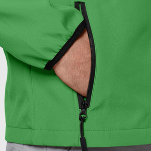 Veste en toile verte pour homme, col montant, coupe-vent, écologique, décontractée, hiver, coupe régulière, en polaire - Product Image 6