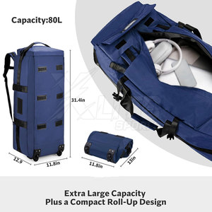 Durable Lightweight Fabric Multi-Pocket Storage <b>Convertible</b> <b>Backpack</b> Duffel Zipper Waterproof Large Capacity for Gym Daily Carry - Product Image 2