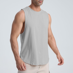 Camiseta Deportiva sin Mangas para Hombre, con Logotipo Personalizado, Transpirable, Talla Grande, Mezcla de Poliéster/Algodón, 240g, Cuello Redondo, para Gimnasio - Product Image 5