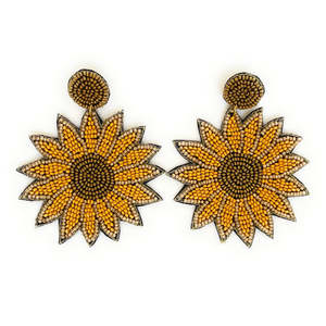 Luxury Handmade Glass Beaded Statement <b>Earrings</b> Floral Starfish Seed Bead Drop <b>Earrings</b> for Women OEM ODM - Product Image 3