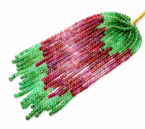 Natural Zambian Emerald <b>Ruby</b> Sapphire Beads 2.5mm Smooth Rondelle Shape Loose Gemstone Beads for Jewelry Making - Product Image 1