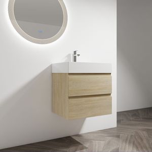 24-Inch Wall Mounted <b>Bathroom</b> <b>Vanity</b> with Resin Sink & 2 Soft Close Drawers Easy KD Package - Product Image 6