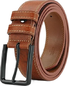 Cinturón Clásico Vintage de Cuero de Búfalo de Grano Completo con Hebilla de Pin, Cómodo, Casual, Longitud Personalizada, Cinturones de Cuero Genuino de Pakistán - Product Image 5