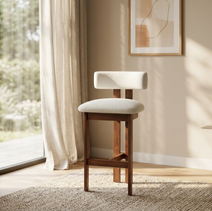 Taburete de Bar Moderno Minimalista Escandinavo de Madera de Teca Premium Arden - Duradero y Ecológico para Uso en Bares Domésticos, Exteriores y Hoteles - Product Image 5