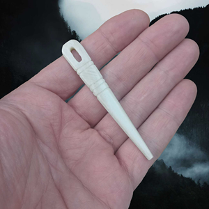 Auténtica Aguja de Coser de Cuero de Hueso de Búfalo de Zehra Industries, Ecológica, Impermeable, Hecha a Mano, Moderna, Natural y Pulida - Product Image 1