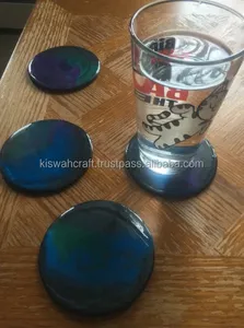 ชุดจานรองแก้วอีพอกซีเรซินคลาสสิกดีไซน์ทันสมัยสวยงามสำหรับบาร์งานขึ้นบ้านใหม่ในครัวงานวันเกิดและแผ่นรองของแถม - Product Image 6