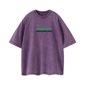 เสื้อยืดแขนสั้นโอเวอร์ไซส์ผู้ชาย พิมพ์ลายตัวอักษรด้านหน้า เสื้อผ้าฝ้ายเจอร์ซีย์ลำลอง Naimat Abbas Industries - Product Image 5