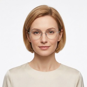 Lunettes optiques légères et confortables en titane de haute qualité, monture ovale complète, tendances RTS 2026 pour hommes et femmes - Product Image 3