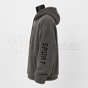 Sudadera con Capucha de Forro Polar Personalizada, Sudadera con Capucha Sherpa Extra Grande, Sudadera Cálida para Invierno, Ropa Urbana, Bordado Personalizado - Product Image 4