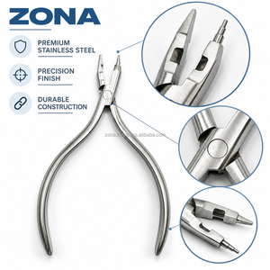 Pince orthodontique jeune à bec escalonné pour la mise en forme des fils, en acier inoxydable, instrument dentaire orthodontique manuel multifonctionnel - Product Image 2