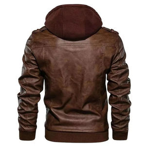 เสื้อแจ็คเก็ตหนังแท้ผู้ชายสั่งทำขายส่งจากปากีสถาน เสื้อแจ็คเก็ตหนังสำหรับขี่มอเตอร์ไซค์ เสื้อแจ็คเก็ตหนังวัว ผ้าด้านหน้า - Product Image 4