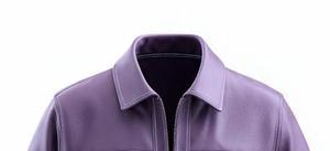 เสื้อแจ็คเก็ตหนัง PU สีม่วงคุณภาพสูงสำหรับผู้ชาย ปกคอพับ ปิดด้วยซิป สวมใส่สบายๆ ในฤดูใบไม้ร่วง - Product Image 4