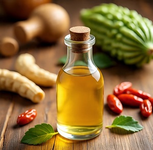 Huile Végétale de Courge Amère Biologique Pure et Naturelle Himveda (Momordica Charantia) Pressée à Froid, Hydratante, Qualité Cosmétique, Soin Peau et Cheveux - Product Image 1