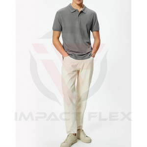 เสื้อกอล์ฟผ้าโพลีเอสเตอร์/คอตตอนกันยับราคาส่ง ถูก สำหรับเสื้อยืด ปักโลโก้ พิมพ์ลาย  แบบเรียบ  แบบวาฟเฟิล - Product Image 4