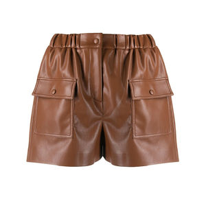 Pantalones Cortos de Lona y Cuero para Hombre, Color Sólido, Estilo Urbano, Bolsillos Laterales, Impresión Digital, Tejido Impermeable, Gran Venta - Product Image 1