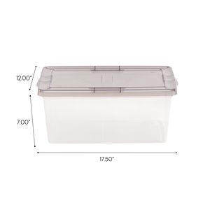 17 Qt. Boîtes de rangement en plastique avec couvercles, empilables, lot de 8 - Product Image 2