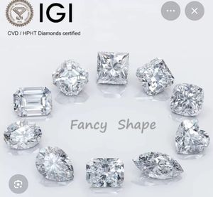เพชรทรงกลมรูปไข่ที่ได้รับการรับรองจาก IGI เพชรสังเคราะห์สีขาวสำหรับทำเครื่องประดับหมั้น - Product Image 1