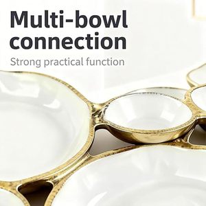 Plateau de service en aluminium avec bols intégrés, ensemble de service pour traiteur, ensemble de bols pour buffet - Product Image 6