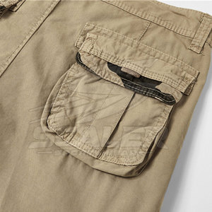 Shorts cargo en coton solide de haute qualité pour hommes, design personnalisé, décontractés, pour les voyages, la randonnée, la pêche, le camping, les activités quotidiennes, séchage rapide - Product Image 6