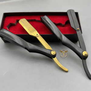 Rasoir droit turc de qualité supérieure en acier inoxydable, rasoir de sécurité pliable professionnel pour barbier, rasoir manuel, outil de salon de luxe - Product Image 1