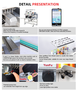 Máquina <span class=keywords><strong>de</strong></span> Bordar Comercial Automática <span class=keywords><strong>de</strong></span> 2 Cabezales Multifuncional <span class=keywords><strong>de</strong></span> 12/15 Agujas para Ropa Musulmana Nigeriana 500*400mm - Product Image 6