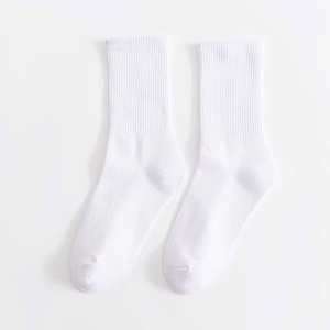 Calcetines Deportivos Casuales de Invierno para Mujer, 100% Algodón, Ecológicos, de Secado Rápido, Transpirables, Tejidos, Hasta la Rodilla, de Color Sólido - Product Image 3