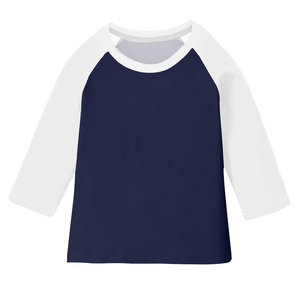 T-shirt en jersey pour homme à manches longues raglan, coupe ample décontractée, style vintage américain, color block, grammage lourd, personnalisé, fabriqué au Bangladesh - Product Image 3