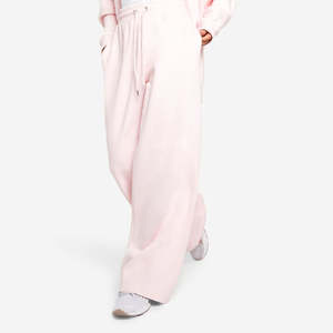 กางเกงวอร์มขายาวทรงตรงผ้าฝ้ายฟลีซเนื้อหนาสั่งตัดพิเศษ เอวกลาง สีชมพูอ่อน สำหรับฤดูหนาว ผู้หญิง - Product Image 4