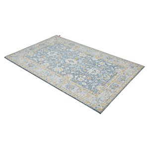 Tapis persan moderne fait main en laine avec envers en latex, grand tapis de salon uni et écologique - Product Image 1