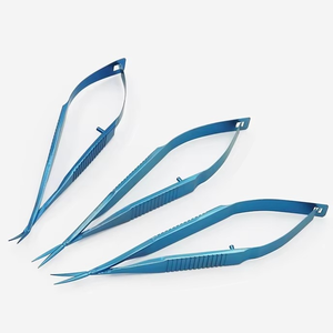 Ciseaux Vannas en acier inoxydable de qualité supérieure, droits et courbés, réutilisables, pour ophtalmologie, neurochirurgie, esthétique, microchirurgie, outil chirurgical - Product Image 3