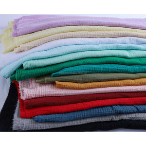 Muslin Fabric <b>Roll</b> Plain Simple Muslin Gingham Fabric Fabulous Double Cotton Gauze Muslin Fabric - Product Image 3