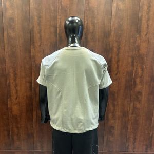 T-shirt décontracté 100% French Terry avec logo personnalisé, tee-shirt streetwear unisexe de haute qualité, col rond, manches courtes, pour homme, OEM - Product Image 4