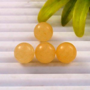 Esferas Redondas Lisas de Ágata Amarilla Natural de 10 mm, Esferas de Cristal Curativas, Gemas Sueltas para la Fabricación de Joyería, Lote al por Mayor - Product Image 1