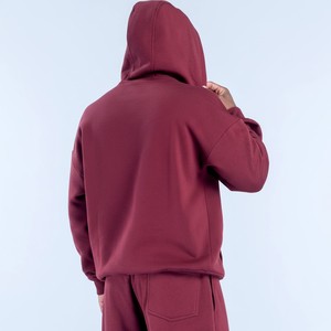 Sudadera con Capucha para Hombre, de Peso Medio, con Logotipo Personalizado, al por Mayor, con Bolsillos, Puños y Dobladillo Acanalados, de Forro Polar Sólido, Ecológica, de Corte Regular, Más Vendida - Product Image 6