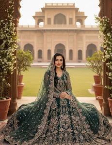 Pakistani Women Awesome Bridal <b>Lehnga</b> Choli Dress Crafted with Heart for Beautiful Princess Heavy Embroidered Work 2026 - Product Image 4