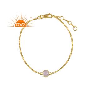 กำไลข้อมือโรสควอตซ์แท้ชุบทองคำ 18K เงินสเตอร์ลิง รุ่นล่าสุดปี 2026 สำหรับผู้หญิง จากผู้ผลิตเครื่องประดับ - Product Image 2