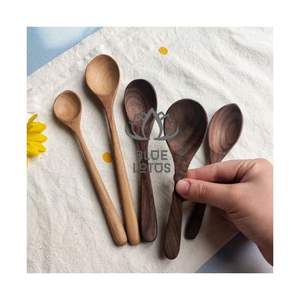 Cuillères en bois de qualité supérieure 2026 de qualité alimentaire pour dégustation de produits biologiques, en bois pur, propres, sûres, certifiées, équipement professionnel en bois - Product Image 1