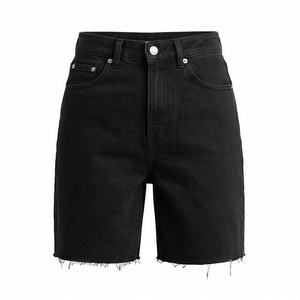Shorts de Mezclilla Modernos para Mujer, Verano, Formales, Lavados, Desgastados, Cintura Alta, Casuales, Color Personalizado - Product Image 1